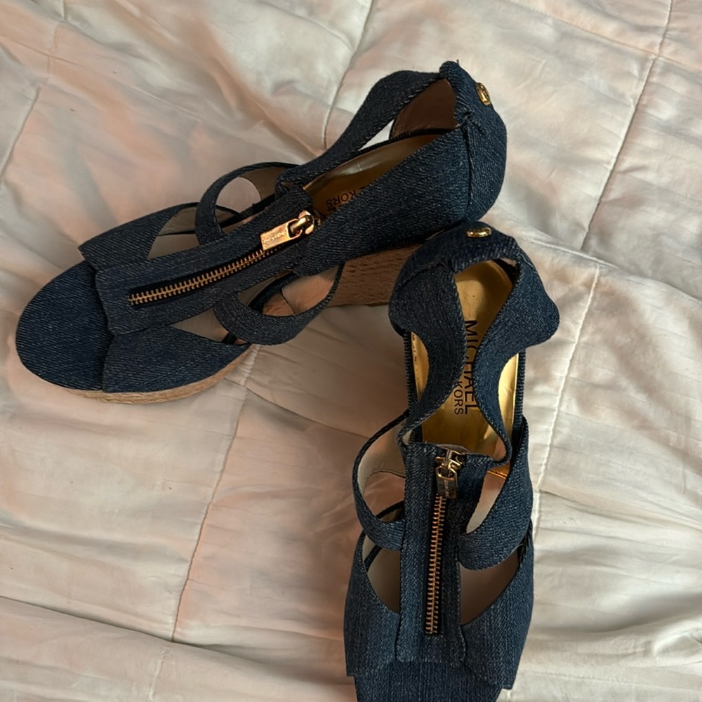 Michael Kors Denim Wedges
